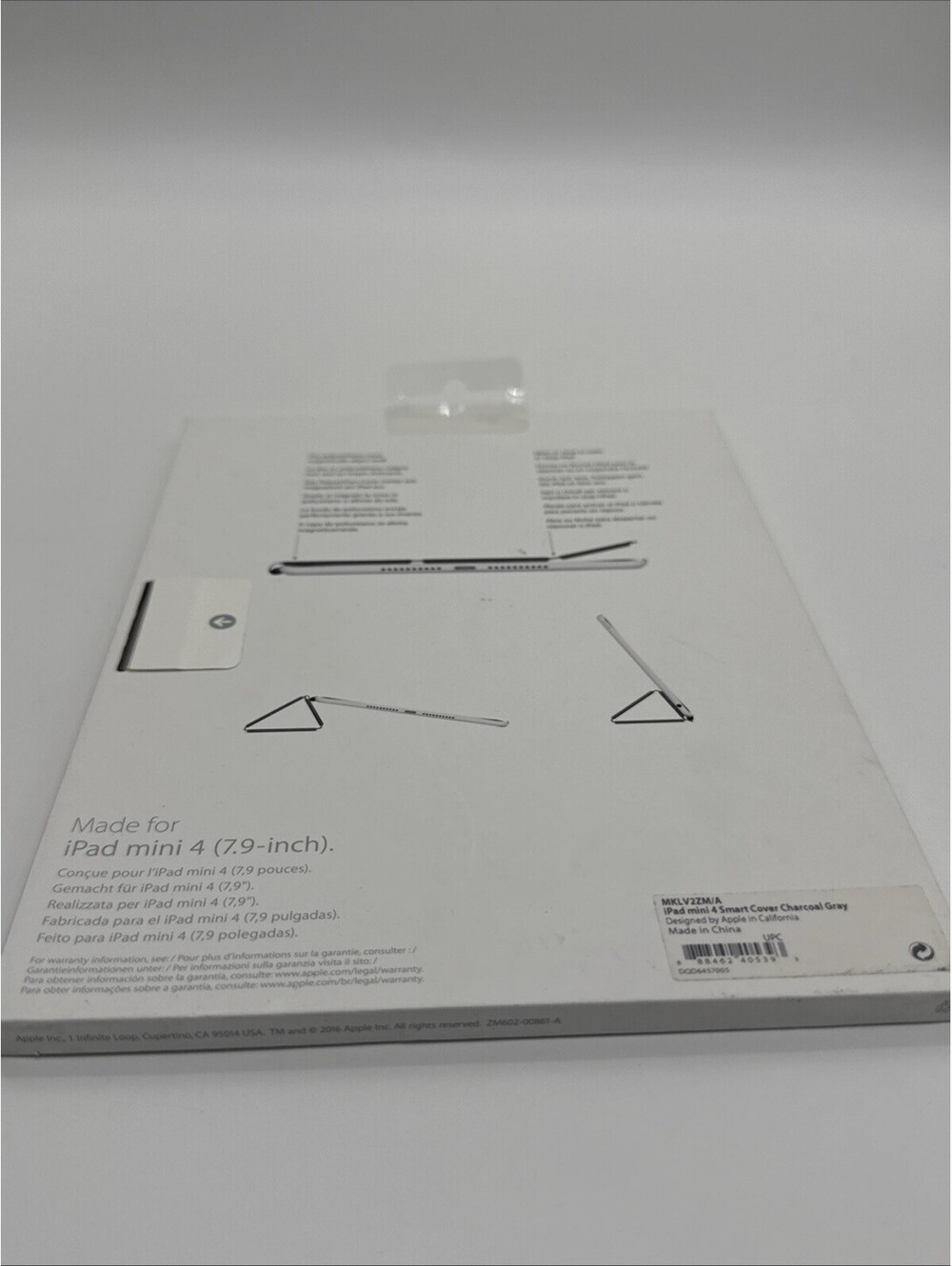 APPLE MKLV2ZM/A iPad Mini 4 Smart Cover CHARCOAL GRAY BRAND NEW - Picture 2 of 4